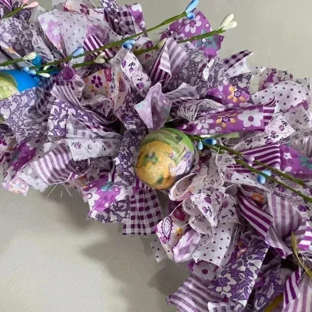 Easter Rag Wreath - 24